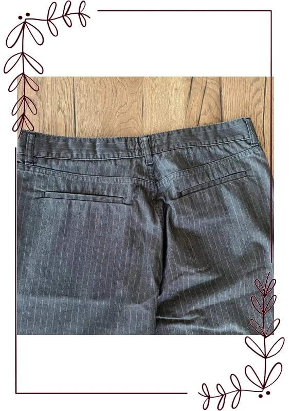 Dark grey straight-leg trousers with fine stripes JULES Size 44, excellent condition – photo 9